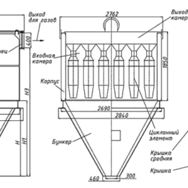 Циклон БЦ-512-1-(4x4)